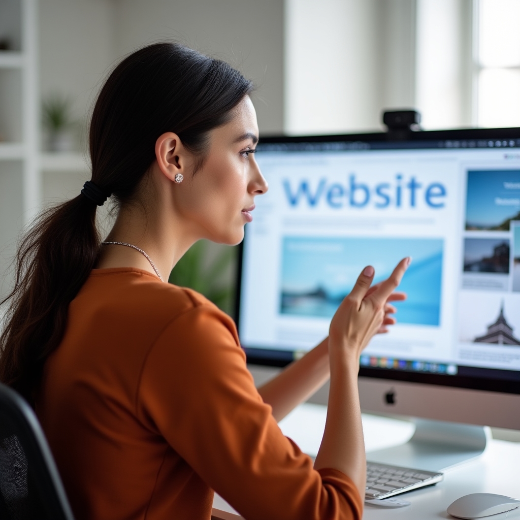 Web tasarımcısı, içerik düzeni üzerinde çalışırken
